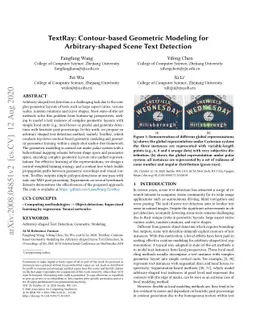 TextRay: Contour-based Geometric Modeling for Arbitrary-shaped Scene
  Text Detection