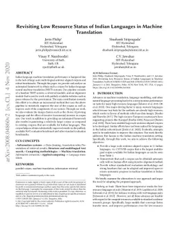 Revisiting Low Resource Status of Indian Languages in Machine
  Translation