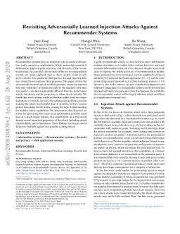Revisiting Adversarially Learned Injection Attacks Against Recommender
  Systems