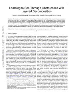 Learning to See Through Obstructions with Layered Decomposition