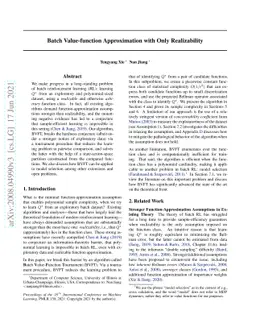 Batch Value-function Approximation with Only Realizability