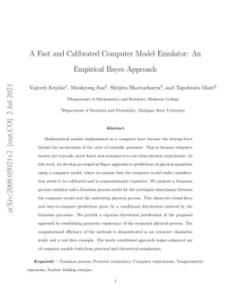 A Fast and Calibrated Computer Model Emulator: An Empirical Bayes
  Approach