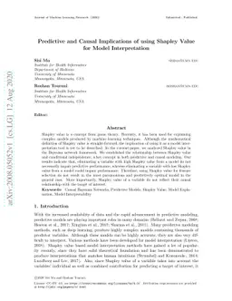 Predictive and Causal Implications of using Shapley Value for Model
  Interpretation