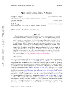 Quaternion Graph Neural Networks