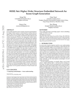 HOSE-Net: Higher Order Structure Embedded Network for Scene Graph
  Generation