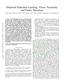 Dispersed Federated Learning: Vision, Taxonomy, and Future Directions