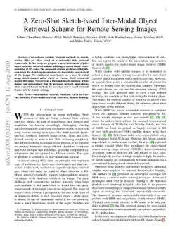 A Zero-Shot Sketch-based Inter-Modal Object Retrieval Scheme for Remote
  Sensing Images