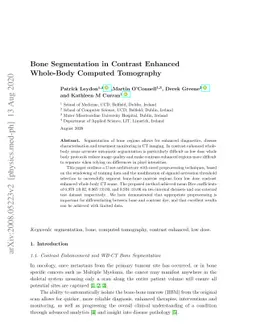 Bone Segmentation in Contrast Enhanced Whole-Body Computed Tomography