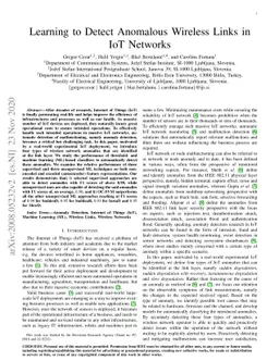 Learning to Detect Anomalous Wireless Links in IoT Networks