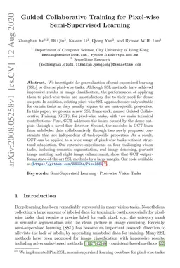 Guided Collaborative Training for Pixel-wise Semi-Supervised Learning