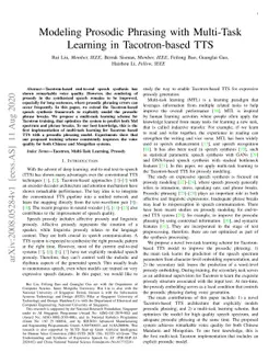 Modeling Prosodic Phrasing with Multi-Task Learning in Tacotron-based
  TTS