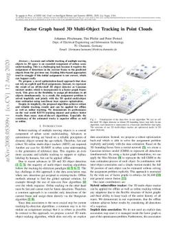 Factor Graph based 3D Multi-Object Tracking in Point Clouds