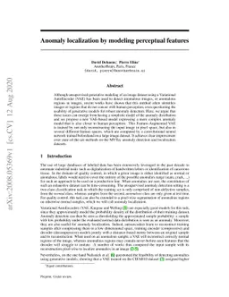 Anomaly localization by modeling perceptual features