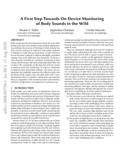 A First Step Towards On-Device Monitoring of Body Sounds in the Wild