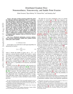 Distributed Gradient Flow: Nonsmoothness, Nonconvexity, and Saddle Point
  Evasion