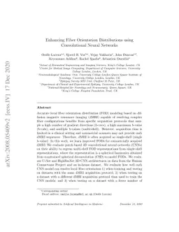 Enhancing Fiber Orientation Distributions using convolutional Neural
  Networks