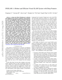 DXSLAM: A Robust and Efficient Visual SLAM System with Deep Features