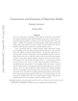 Construction and Extension of Dispersion Models