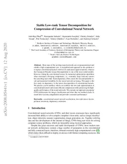 Stable Low-rank Tensor Decomposition for Compression of Convolutional
  Neural Network