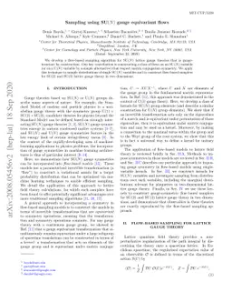 Sampling using $SU(N)$ gauge equivariant flows