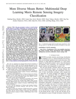 More Diverse Means Better: Multimodal Deep Learning Meets Remote Sensing
  Imagery Classification