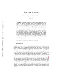 Free View Synthesis