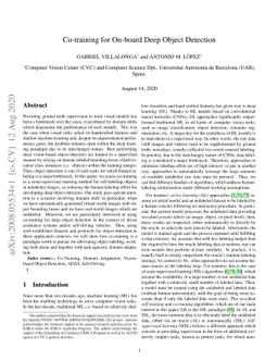 Co-training for On-board Deep Object Detection