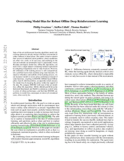 Overcoming Model Bias for Robust Offline Deep Reinforcement Learning