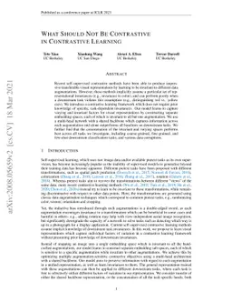 What Should Not Be Contrastive in Contrastive Learning