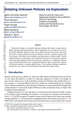 Imitating Unknown Policies via Exploration