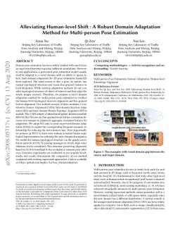Alleviating Human-level Shift : A Robust Domain Adaptation Method for
  Multi-person Pose Estimation