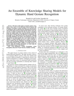 An Ensemble of Knowledge Sharing Models for Dynamic Hand Gesture
  Recognition