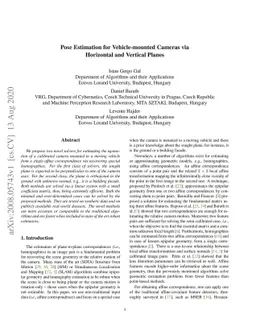 Pose Estimation for Vehicle-mounted Cameras via Horizontal and Vertical
  Planes