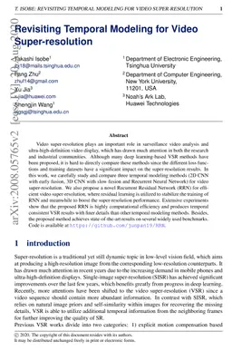Revisiting Temporal Modeling for Video Super-resolution