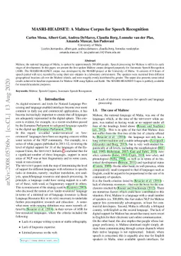 MASRI-HEADSET: A Maltese Corpus for Speech Recognition