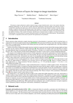 Powers of layers for image-to-image translation