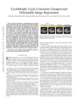 CycleMorph: Cycle Consistent Unsupervised Deformable Image Registration