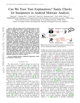 Can We Trust Your Explanations? Sanity Checks for Interpreters in
  Android Malware Analysis