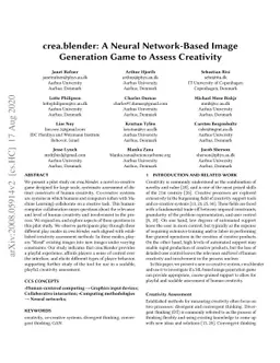 crea.blender: A Neural Network-Based Image Generation Game to Assess
  Creativity