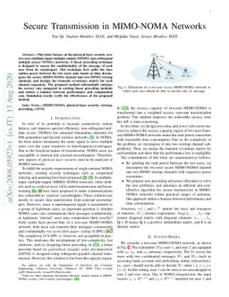 Secure Transmission in MIMO-NOMA Networks