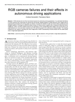 RGB cameras failures and their effects in autonomous driving
  applications