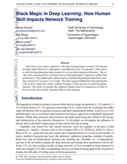 Black Magic in Deep Learning: How Human Skill Impacts Network Training