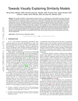 Towards Visually Explaining Similarity Models