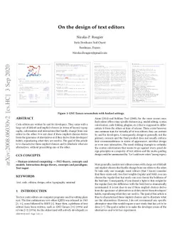On the design of text editors