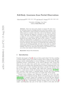 Full-Body Awareness from Partial Observations