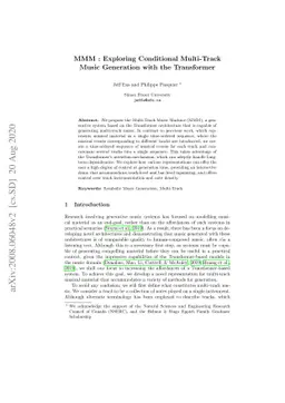MMM : Exploring Conditional Multi-Track Music Generation with the
  Transformer