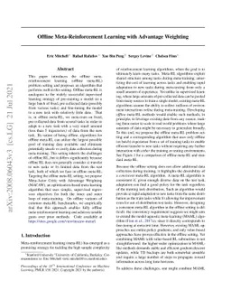 Offline Meta-Reinforcement Learning with Advantage Weighting