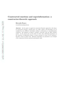 Constructed emotions and superinformation: a constructor-theoretic
  approach
