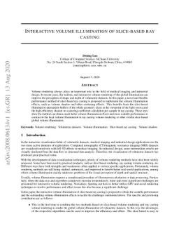 Interactive volume illumination of slice-based ray casting