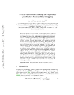 Weakly-supervised Learning for Single-step Quantitative Susceptibility
  Mapping